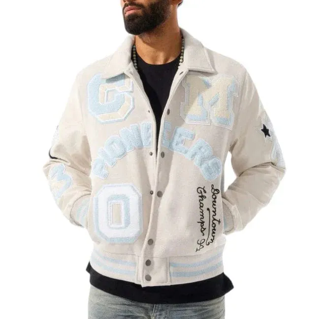 Legacy Edition Mens Varsity Jacket (Cream) - 91650CRM