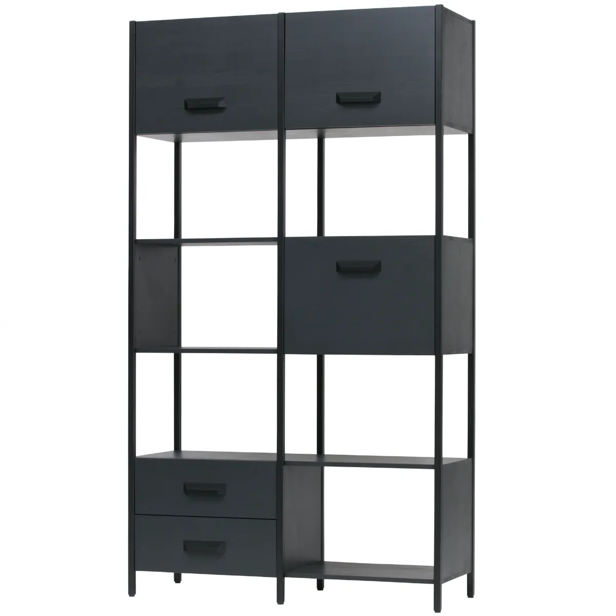 Legacy Matt Black Iron/Wood Cabinet