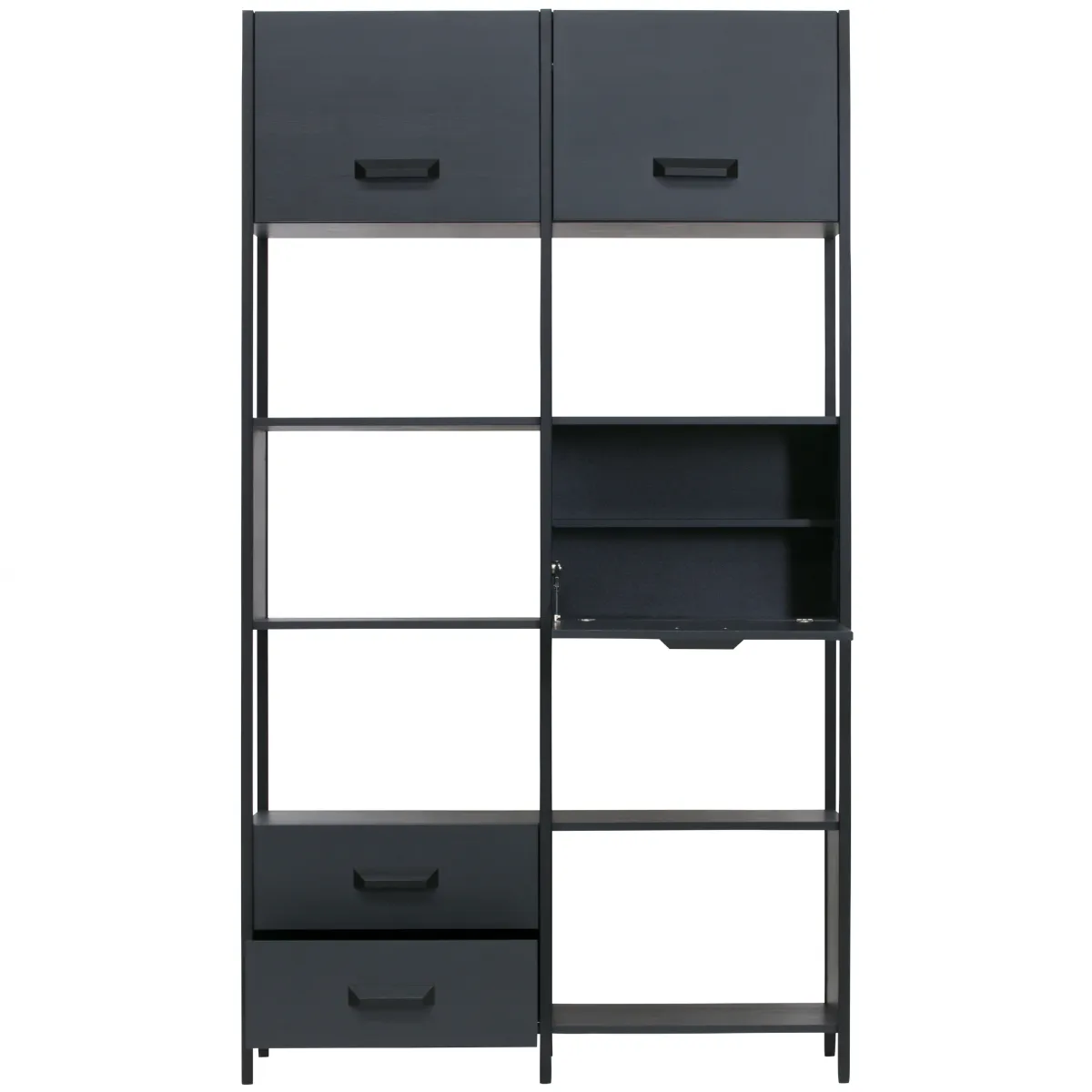 Legacy Matt Black Iron/Wood Cabinet