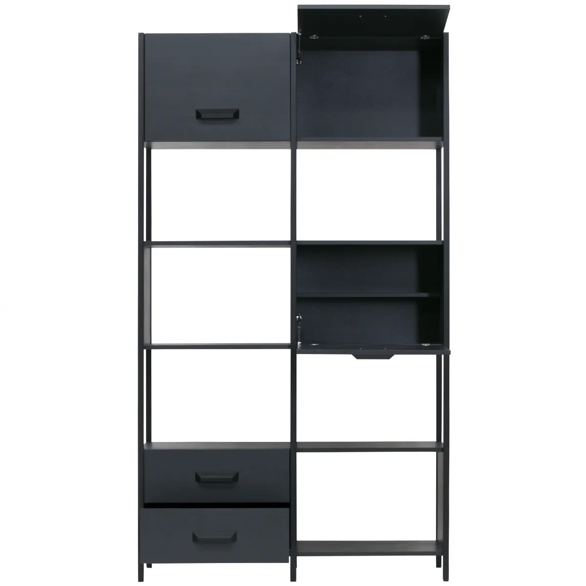 Legacy Matt Black Iron/Wood Cabinet