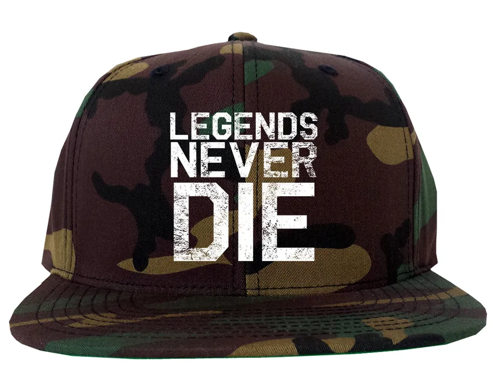 Legends Never Die Vintage Mens Snapback Hat