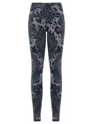 Legging Longa Onça Mescla Azul