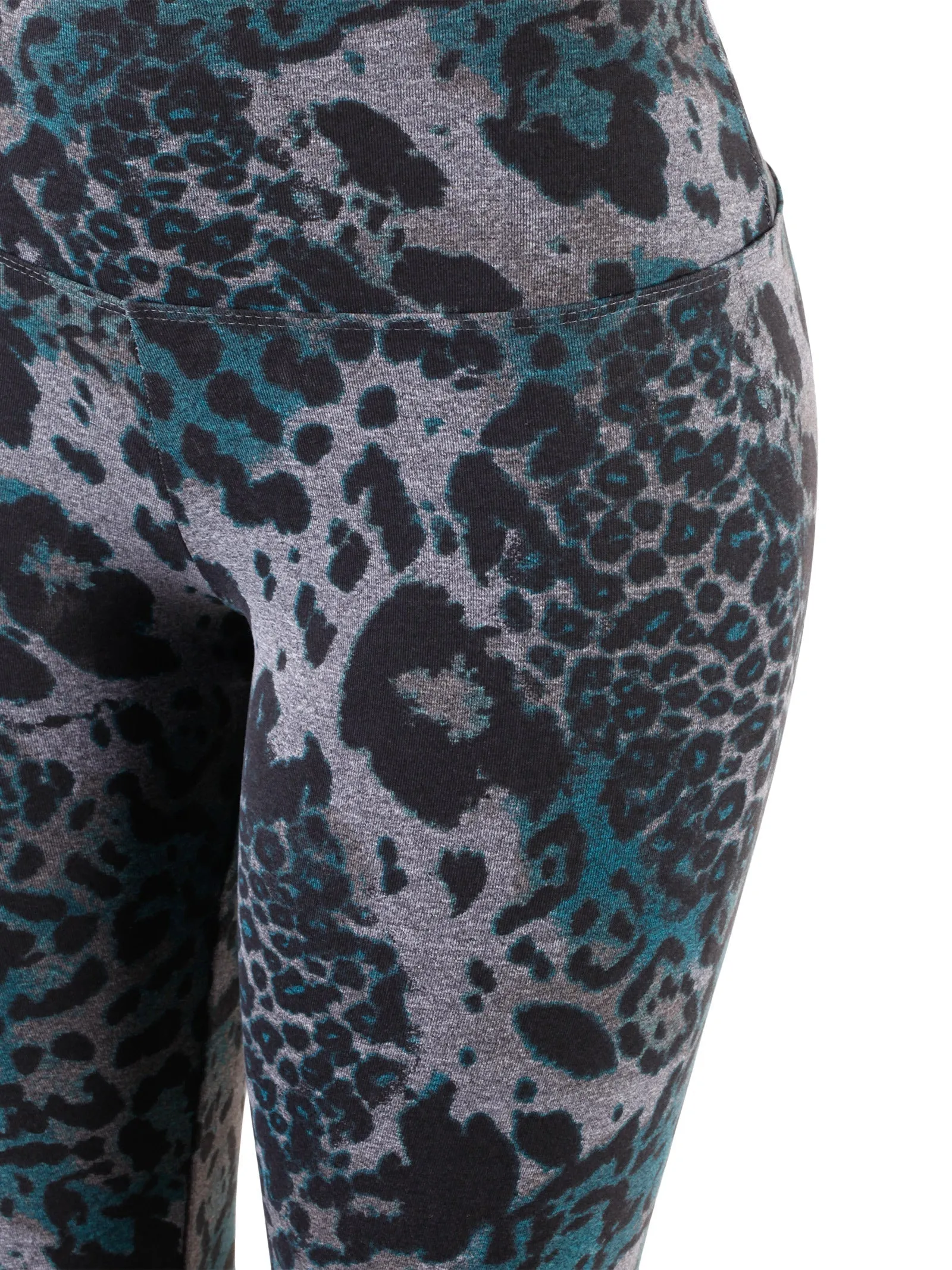 Legging Longa Onça Mescla Azul