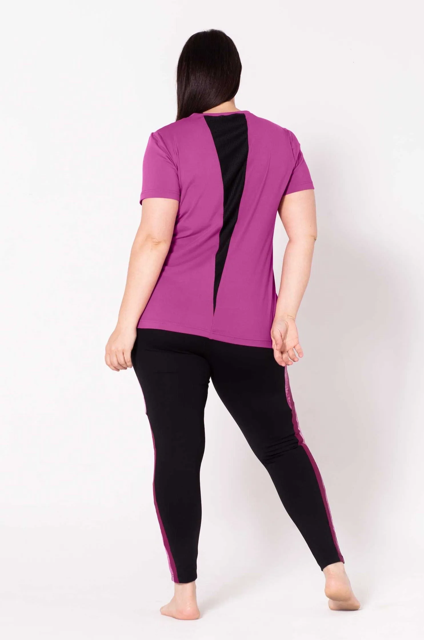 Legging Taille haute Le Slalom 27'' Taille Plus (Fuchsia-Doux) de MOOV Activewear