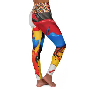 Leggings High Waisted Colorful Yoga Stretch