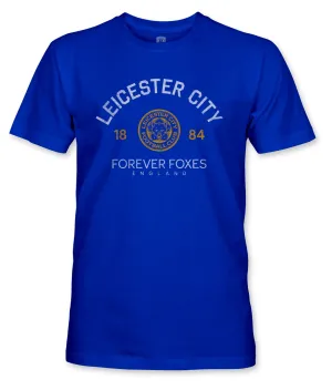 Leicester City FC Established Location Cotton T-Shirt - Royal