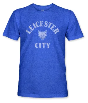 Leicester City FC Team Arch Vintage Triblend T-Shirt - Royal