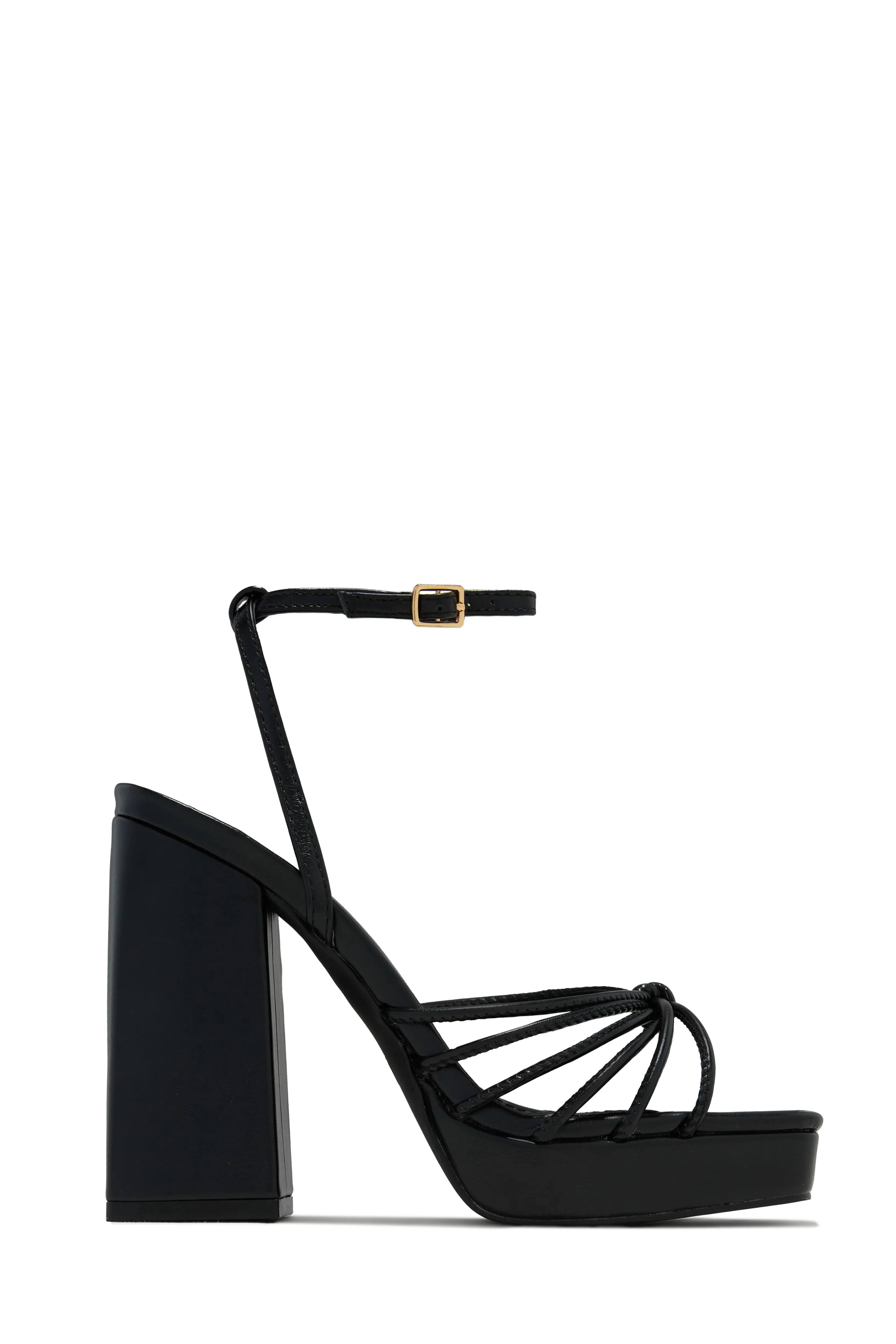 Lelia Platform Block Heels - Black