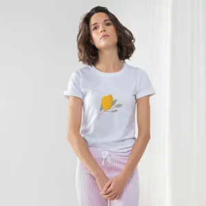 Lemon and Leaves Women's Long Pant Pyjama Set