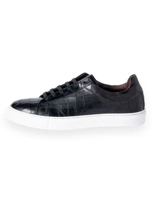 LENDL Black Elegance Italian Leather Sneakers by Jerelyn Creado