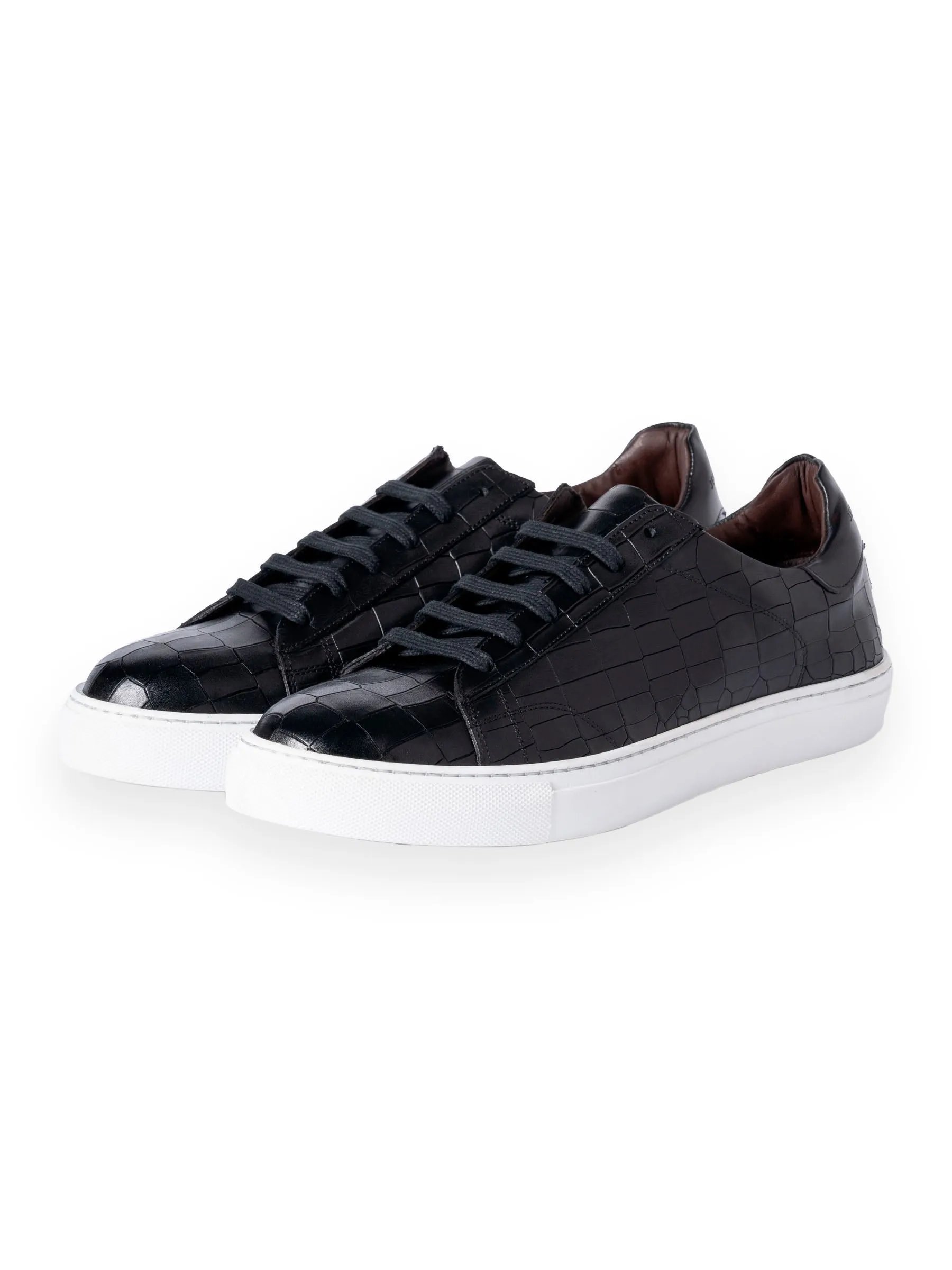 LENDL Black Elegance Italian Leather Sneakers by Jerelyn Creado