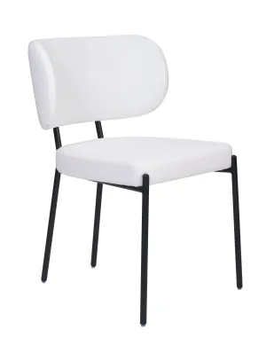 Lennon Fabric Dining Chair White