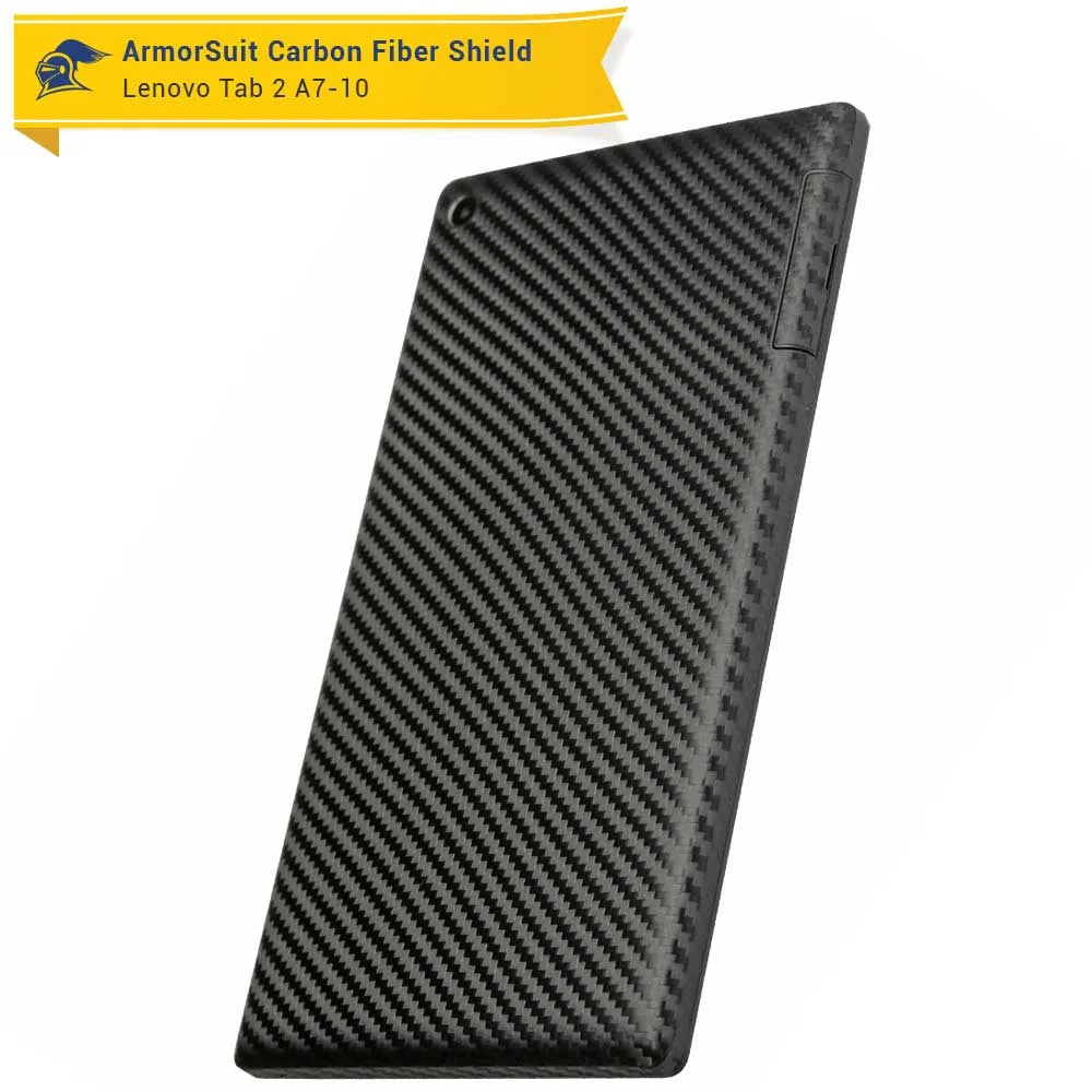 Lenovo Tab 2 A7 Screen Protector   Black Carbon Fiber Skin