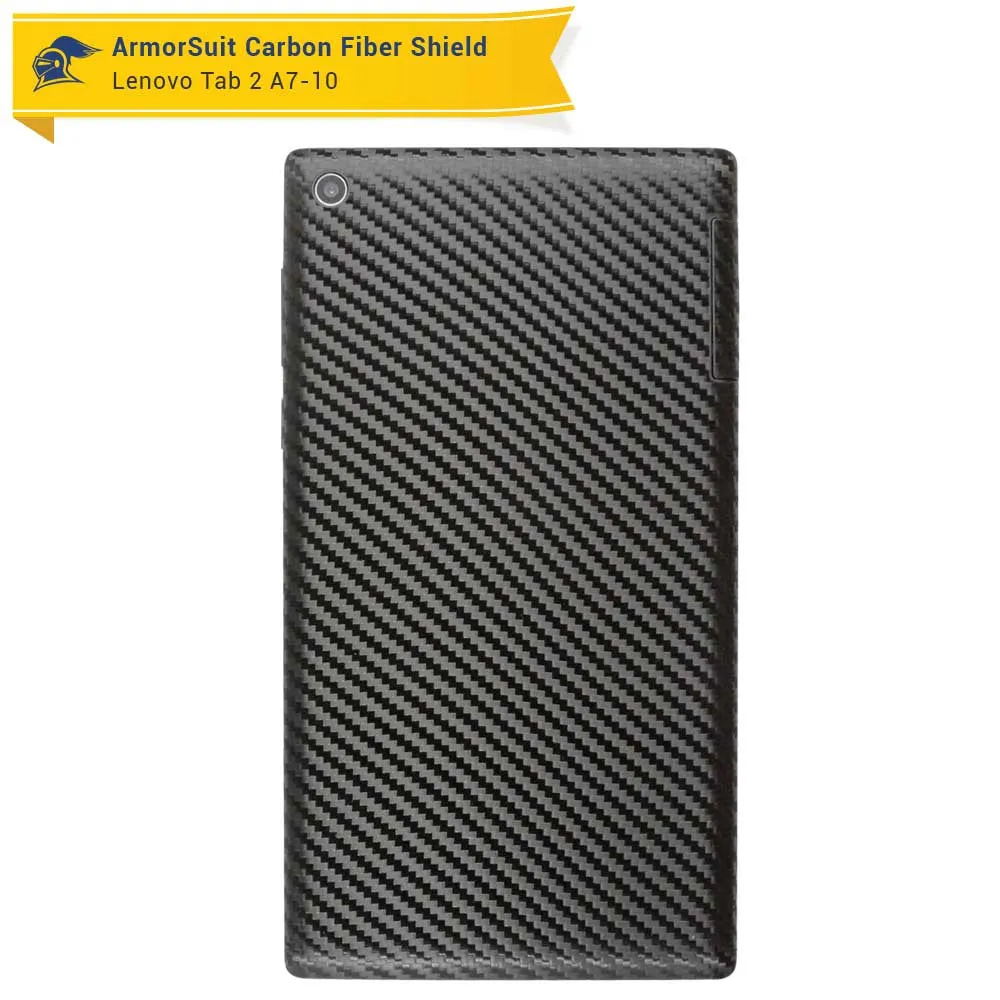 Lenovo Tab 2 A7 Screen Protector   Black Carbon Fiber Skin