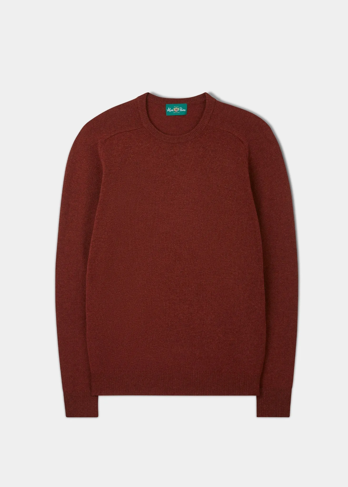 Lenzie Men's Lambswool Jumper In Sienna - Regular Fit