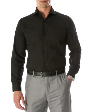 Leo Black Mens Slim Fit Shirt