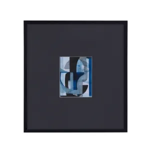 Leo - I Framed Print - Black / Blue