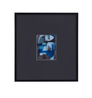 Leo - II Framed Print - Black / Blue