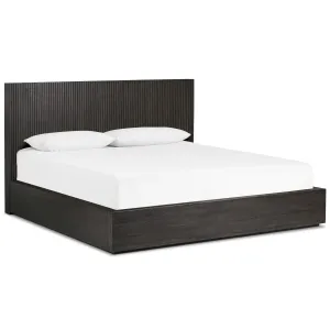 Leo King Bed, Smoked Black