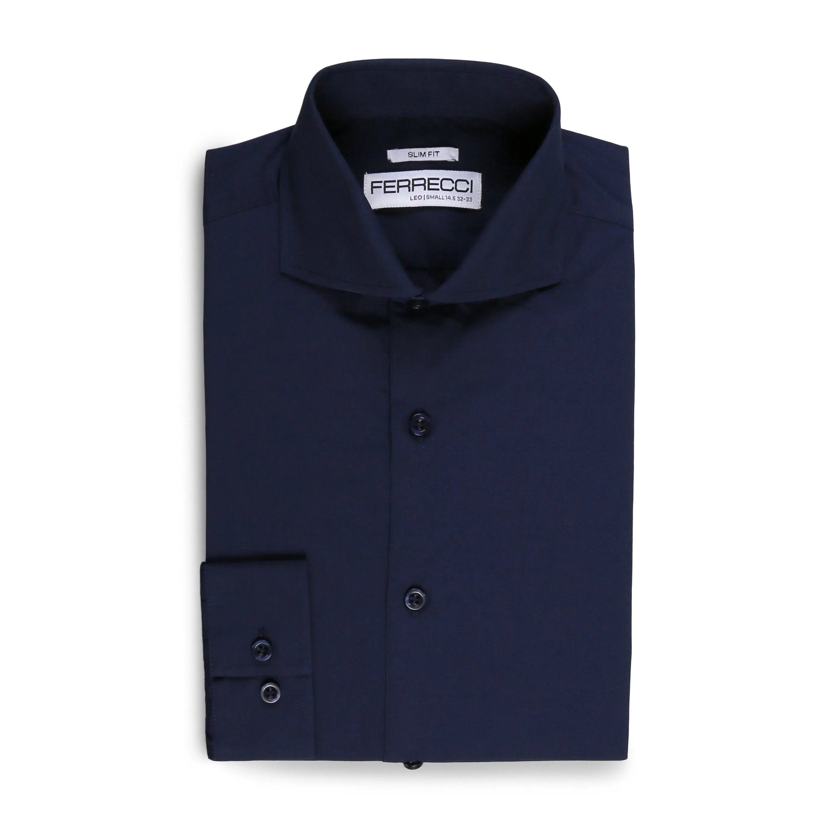 Leo Navy Mens Slim Fit Shirt