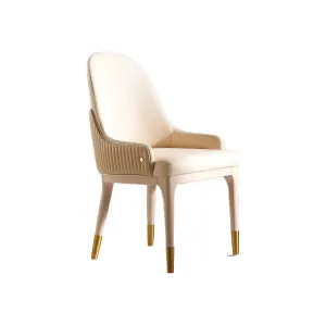 LEONIE Gold Accents Stylish Dining Chair