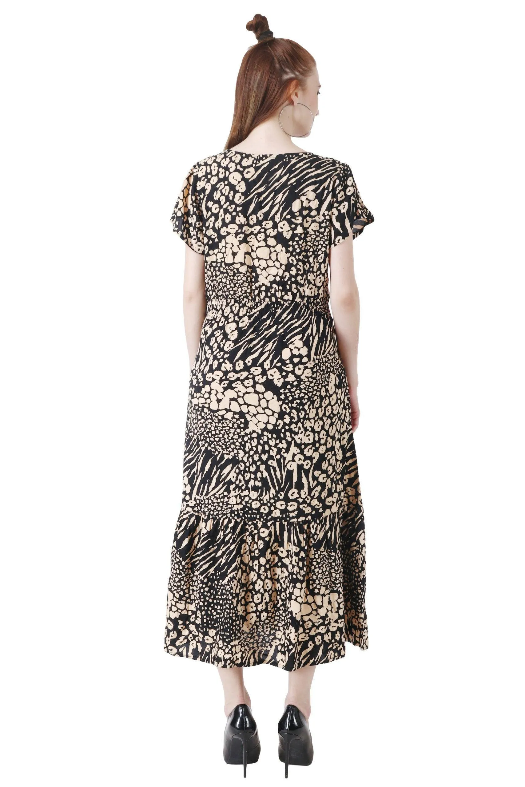 Leopard Abstract Printed Dress