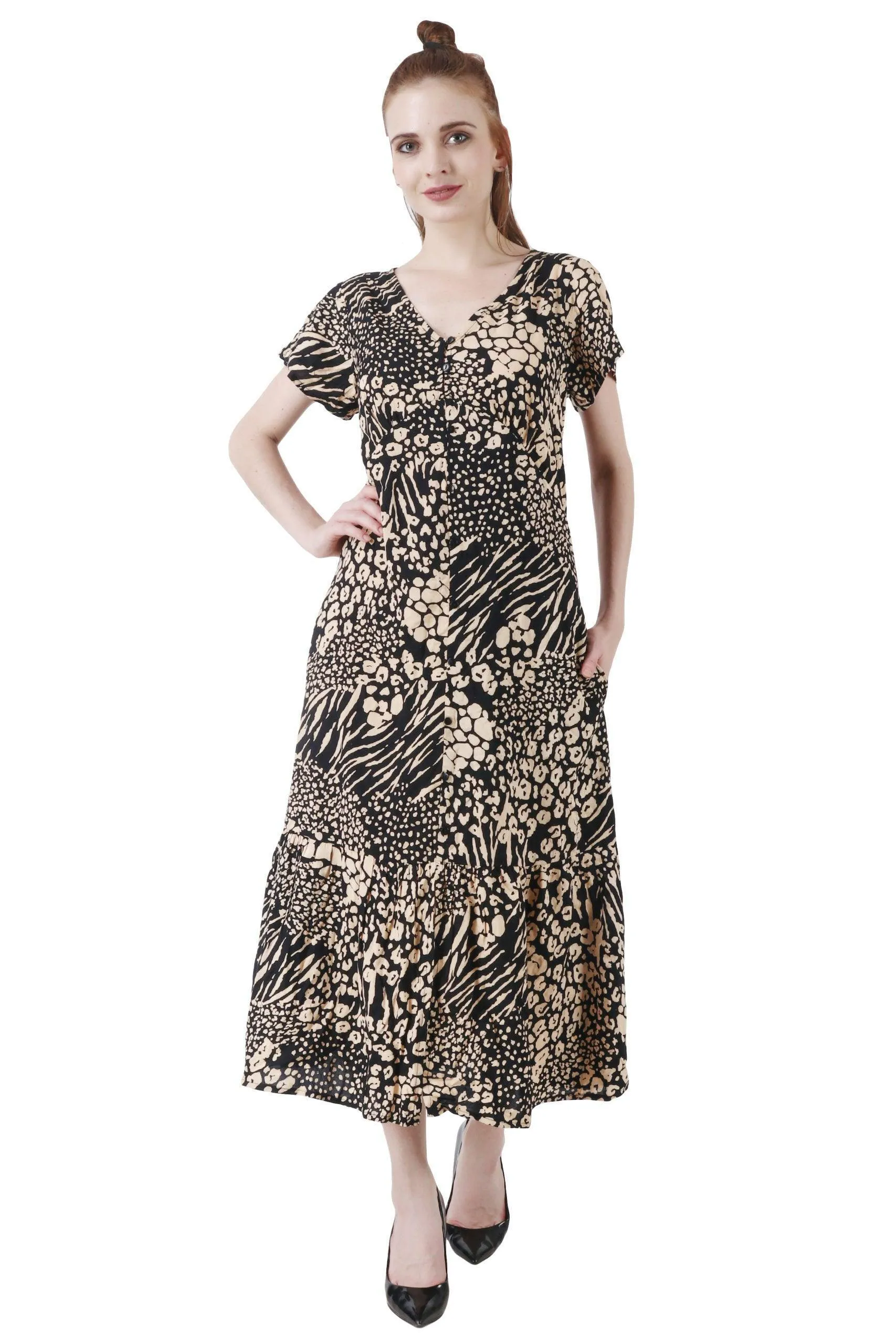 Leopard Abstract Printed Dress