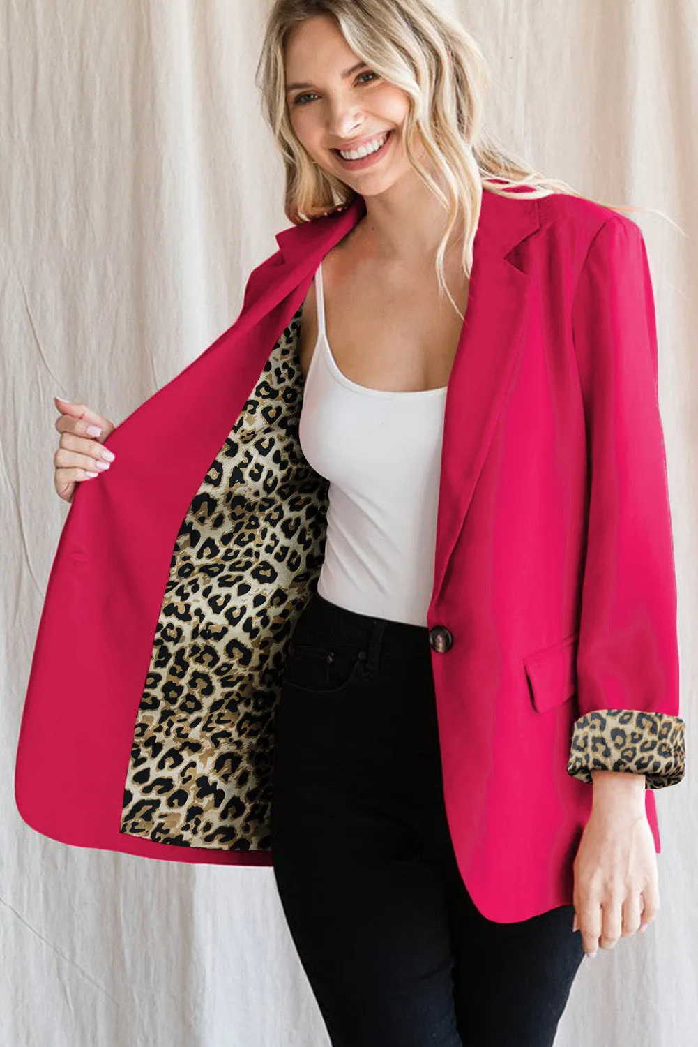 Leopard Lined Blazer