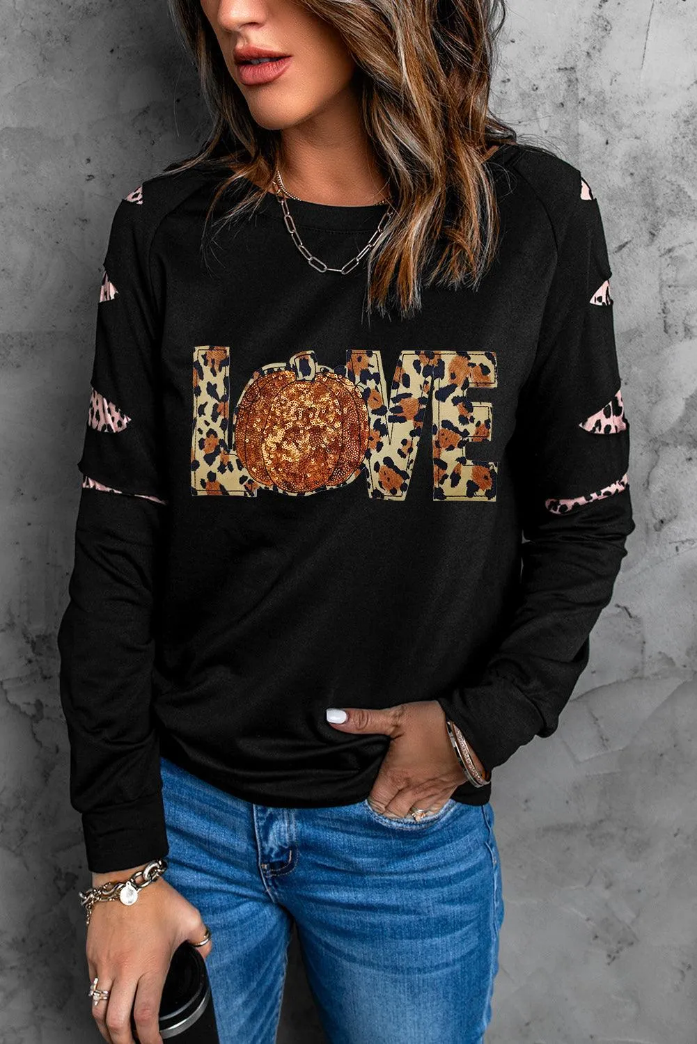 Leopard Long Sleeve Sweatshirt