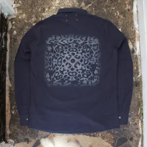 Leopard Print Navy Blue Shirt