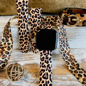 Leopard Print Silicone Band For Fitbit Versa 1/2