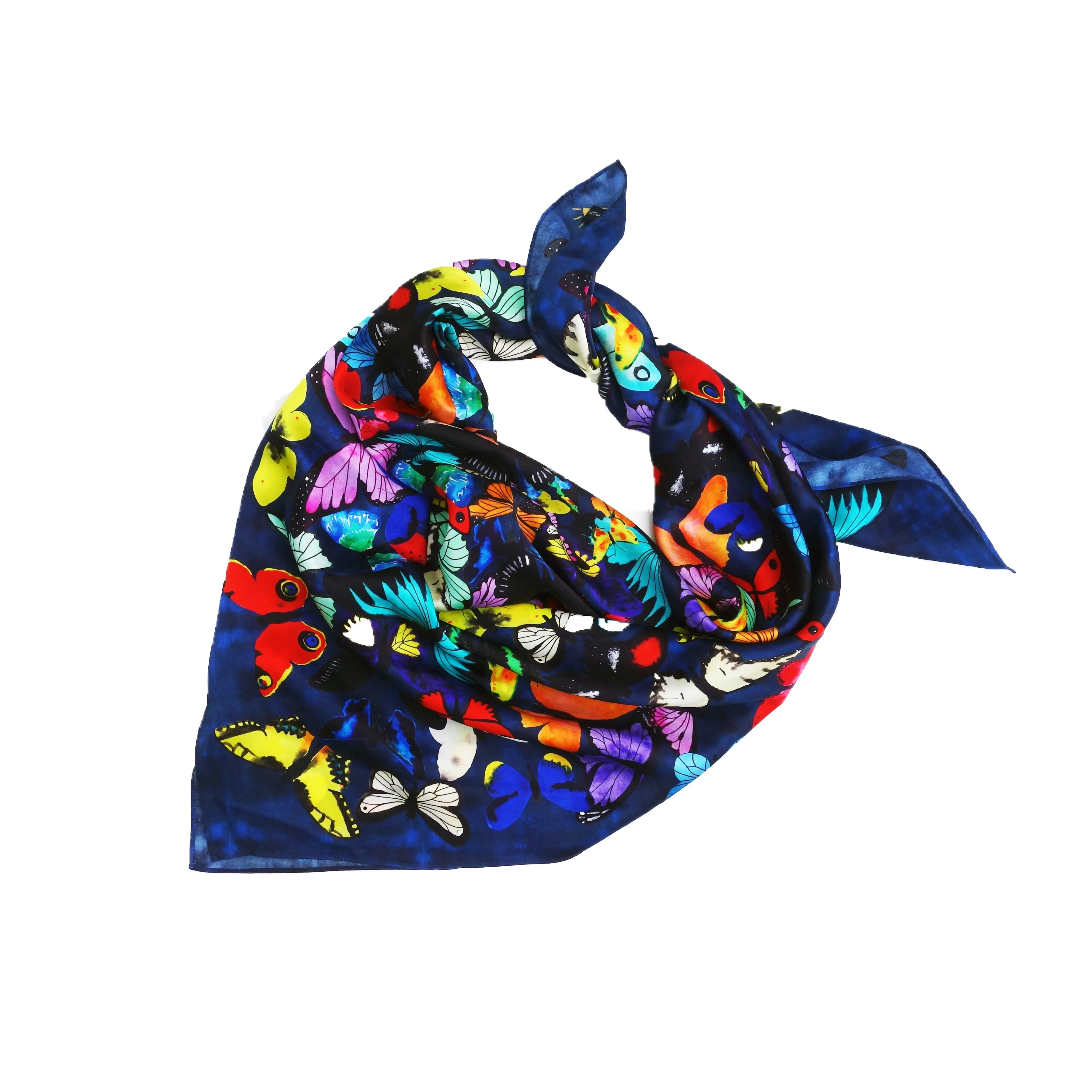 Lepidoptera Butterfly Print Silk Scarf