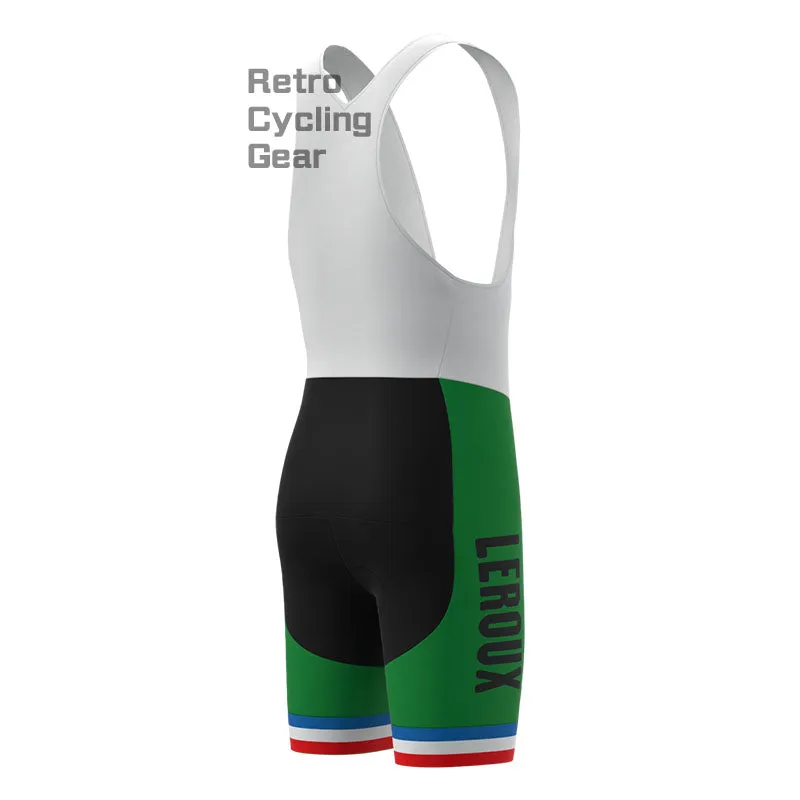 LEROUX Green Retro Short Sleeve Cycling Kit