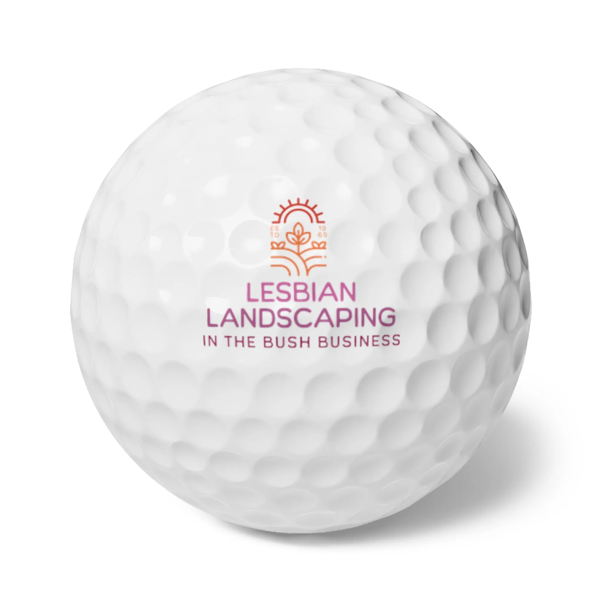 LESBIAN LANDSCAPING - IN THE BUSH BUSINESS | Golf Balls 6pcs Set Lesbian Funny