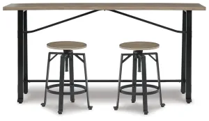 Lesterton Counter Height Dining Table and 2 Barstools