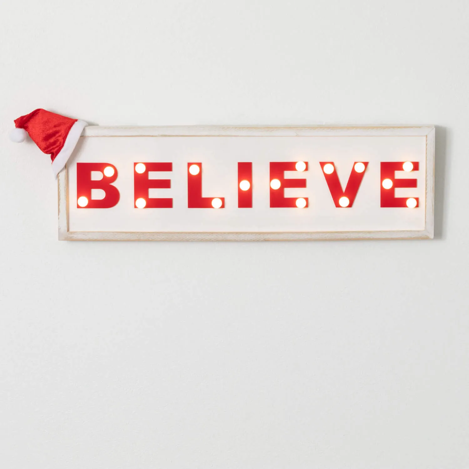 Letrero Believe con luz / Believe sign with light