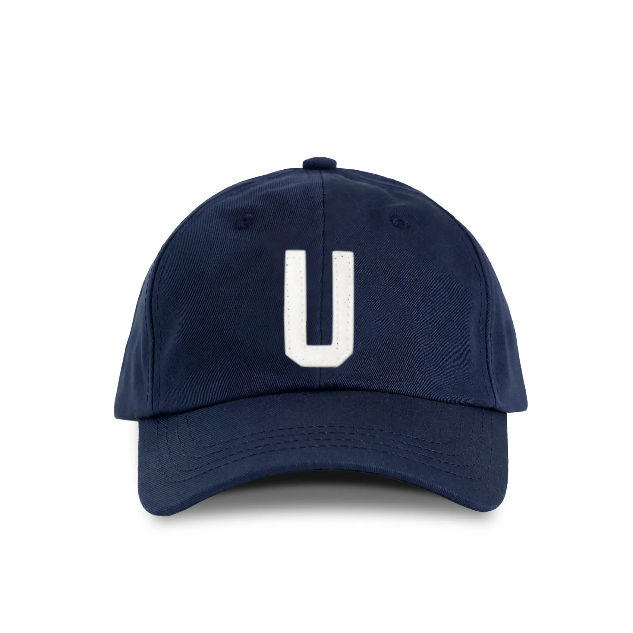 Letter U Baseball Hat Navy