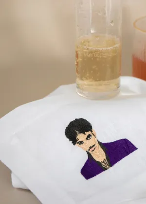 LETTERMADE Prince Embroidered Cocktail Napkin