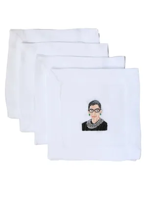 LETTERMADE RBG Embroidered Cocktail Napkin