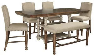 Lettner 6-Piece Counter Height Dining Room Set