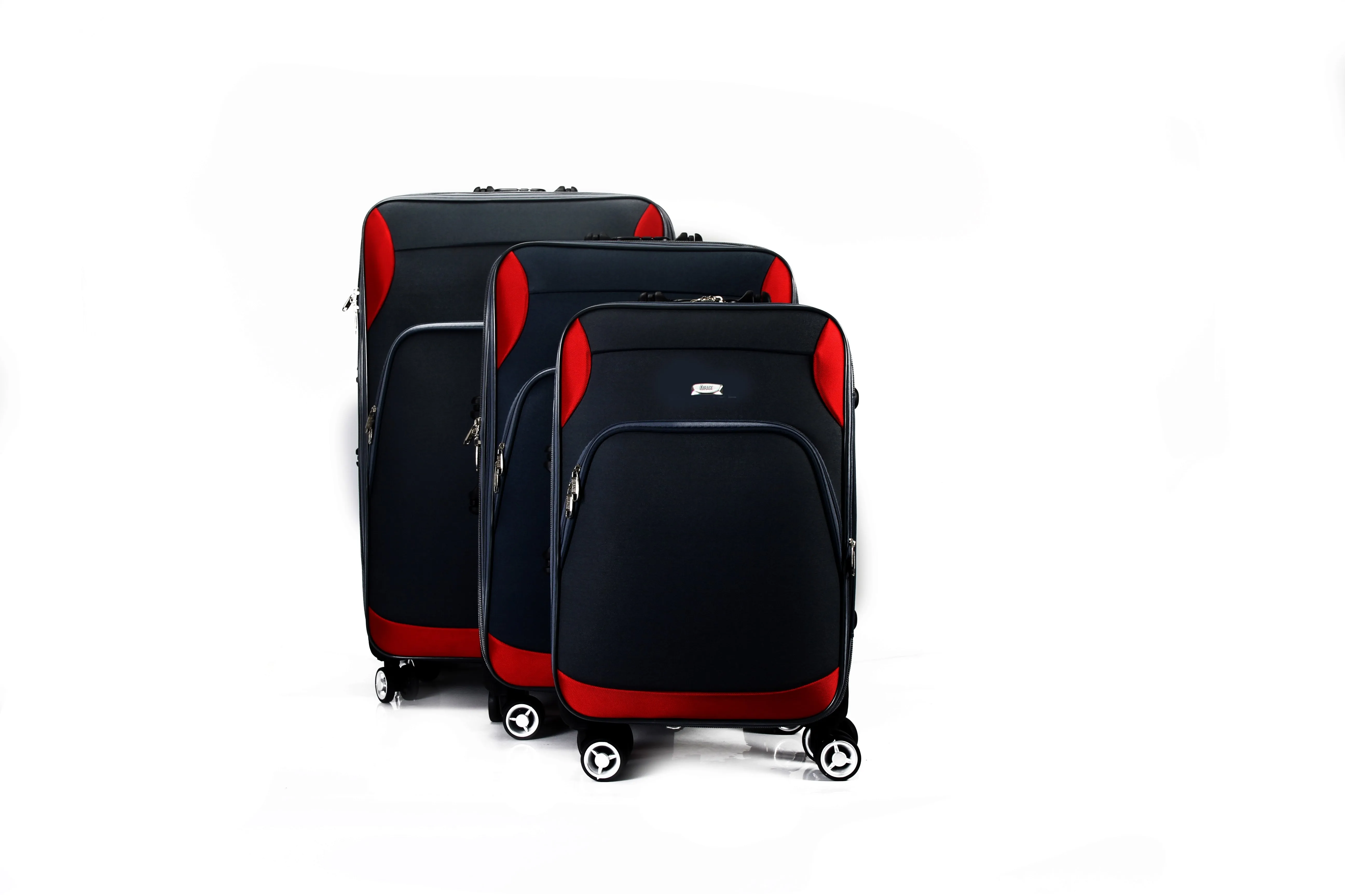 Letty Soft Shell Lightweight Expandable 360 Dual Spinning Wheels Combo Lock 28", 24", 20" 3 Piece Luggage Set