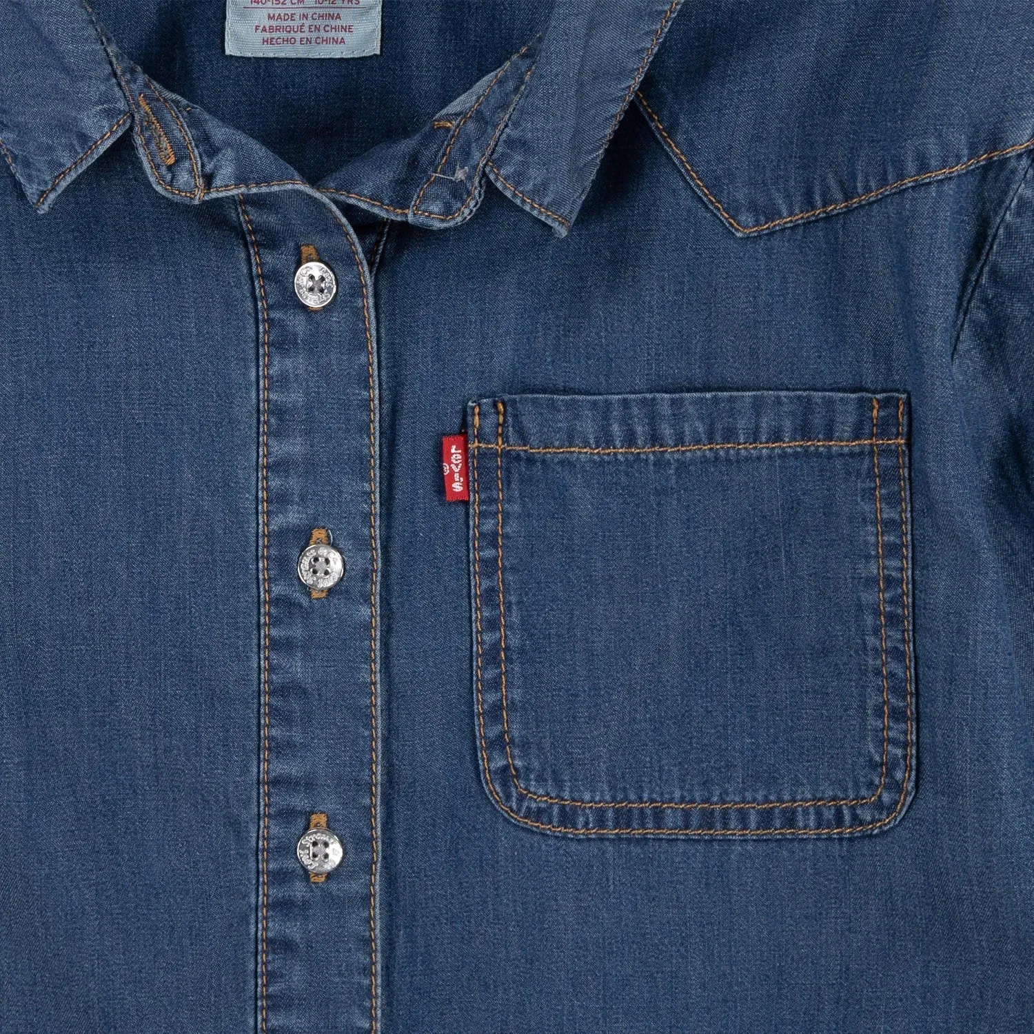 Levi's BLUE Western Peasant Denim Shirt