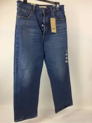 Levis Women Size 14 Denim Blue NWT Denim Wide Leg Button Fly Jeans