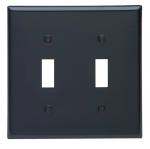 Leviton Black 2 gang Nylon Toggle Wall Plate 1 pk