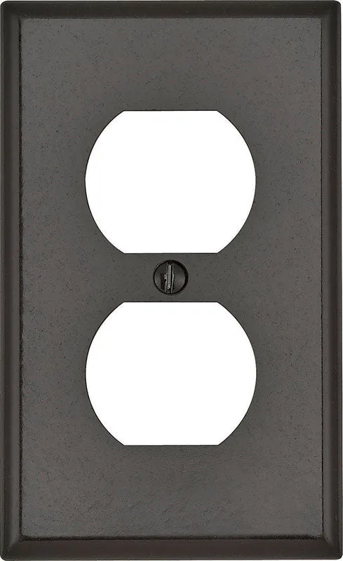 Leviton Brown 1 gang Thermoset Plastic Duplex Wall Plate 1 pk