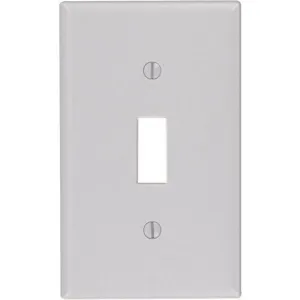 Leviton Gray 1 gang Thermoset Plastic Toggle Wall Plate 1 pk