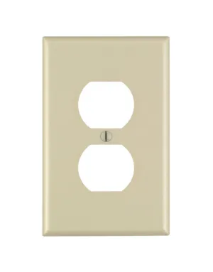 Leviton Ivory 1 gang Plastic Duplex Wall Plate 1 pk