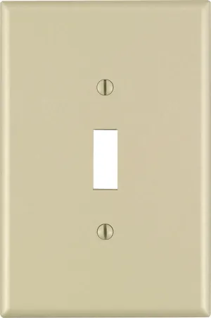 Leviton Ivory 1 gang Thermoset Plastic Toggle Wall Plate 1 pk