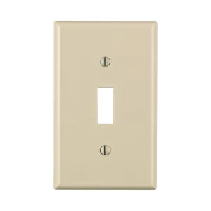 Leviton Light Almond 1 gang Nylon Toggle Wall Plate 1 pk