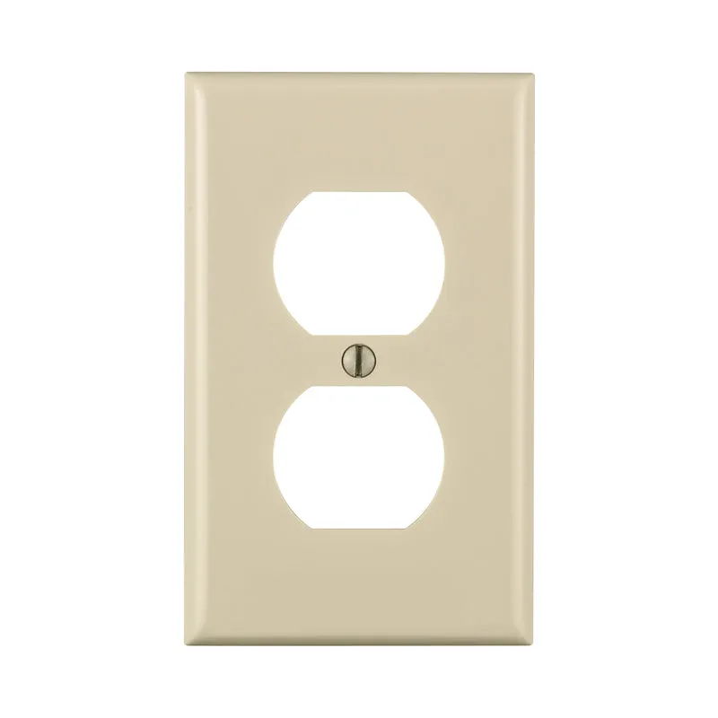 Leviton Light Almond 1 gang Thermoset Plastic Duplex Wall Plate 1 pk